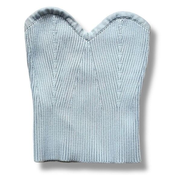 Glassons Light Blue Ribbed Strapless Top Size XS - Picture 1 of 4